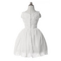 Grace Karin estilo popular da princesa White Flower Girls Dresses para casamento CL4609